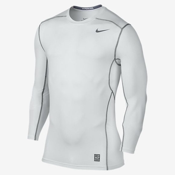 Nike Other - Nike Pro Combat White Fitted Long Sleeve Shirt